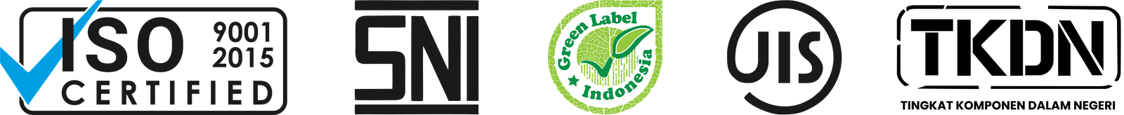 ISO 9001:2015, SNI, Green Label, JIS